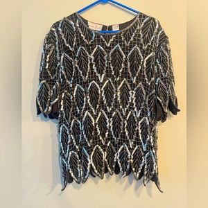 Lawrence Kazan Beaded blouse Size 3X - Vintage